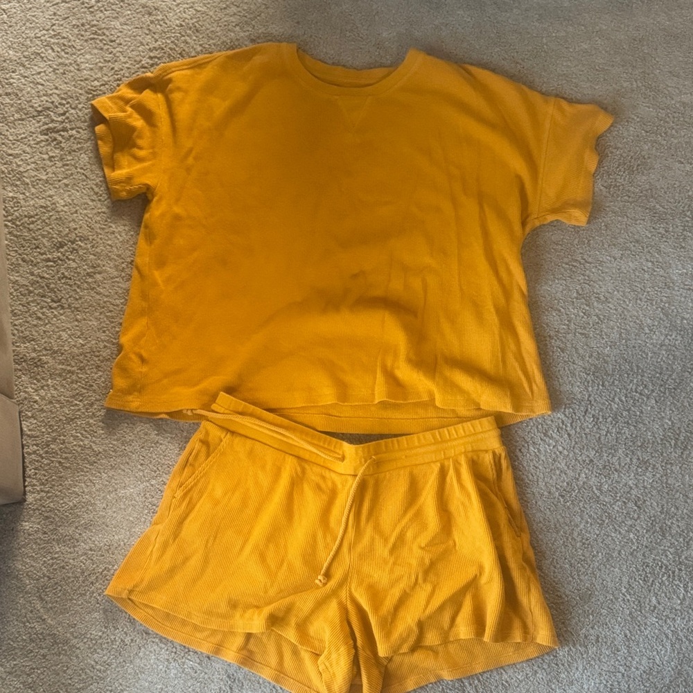 Lou & Grey Shorts and Short Sleeve Lounge Set